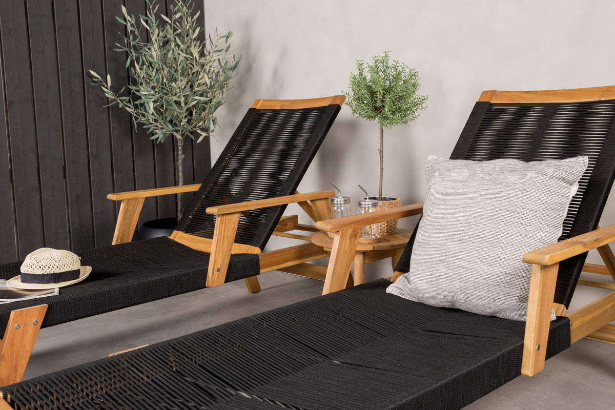 Venture Design Chania & Little John Sidobord ⌀40 Natur + Solstolar