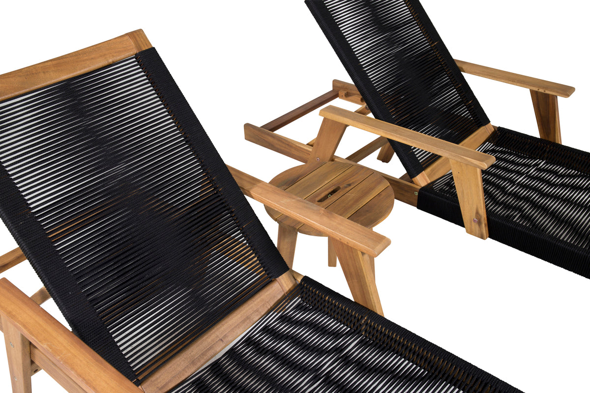Venture Design Chania & Little John Sidobord ⌀40 Natur + Solstolar