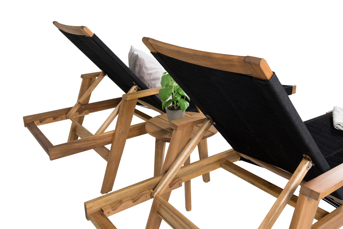 Venture Design Chania & Little John Sidobord ⌀40 Natur + Solstolar