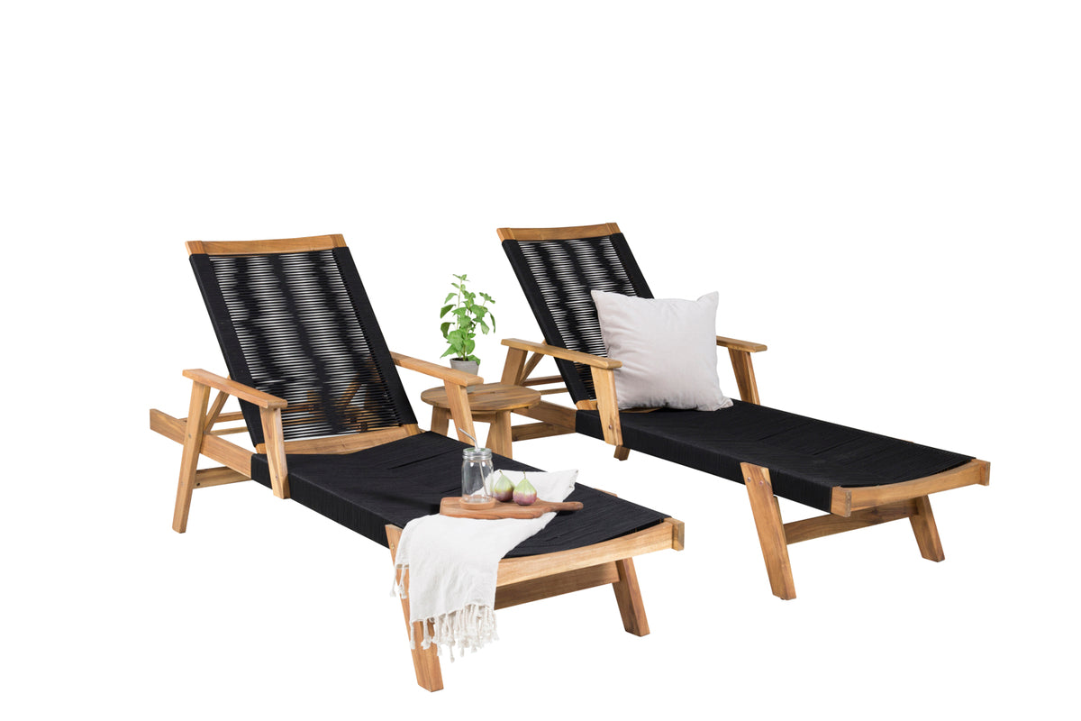 Venture Design Chania & Little John Sidobord ⌀40 Natur + Solstolar