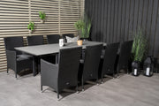 Venture Design Levels & Malin Matbord 160x100x75 + Matstolar Svart