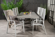 Venture Design Levels & Copacabana Matbord 160x100x75 + Reclinerstolar Grå