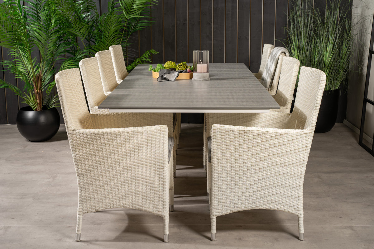 Venture Design Levels & Malin Matbord 160x100x75 + Matstolar Vit