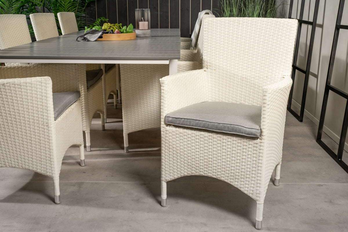 Venture Design Levels & Malin Matbord 160x100x75 + Matstolar Vit