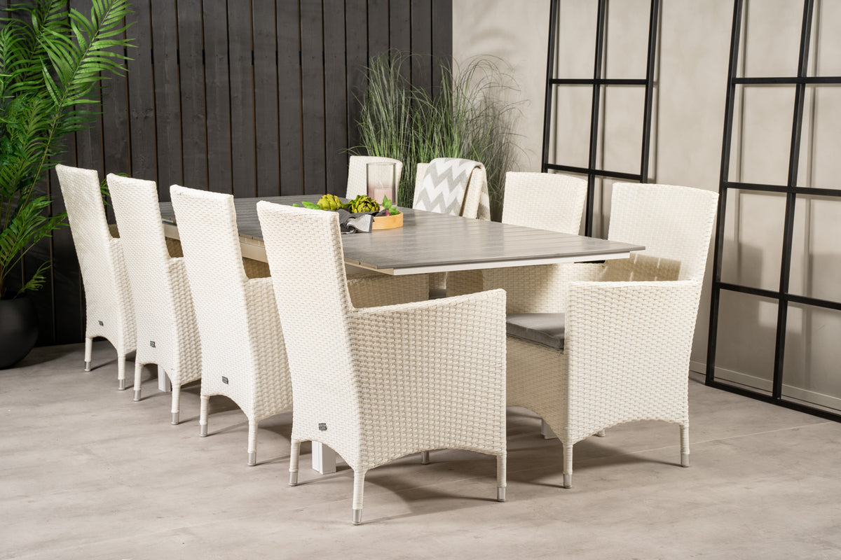 Venture Design Levels & Malin Matbord 160x100x75 + Matstolar Vit