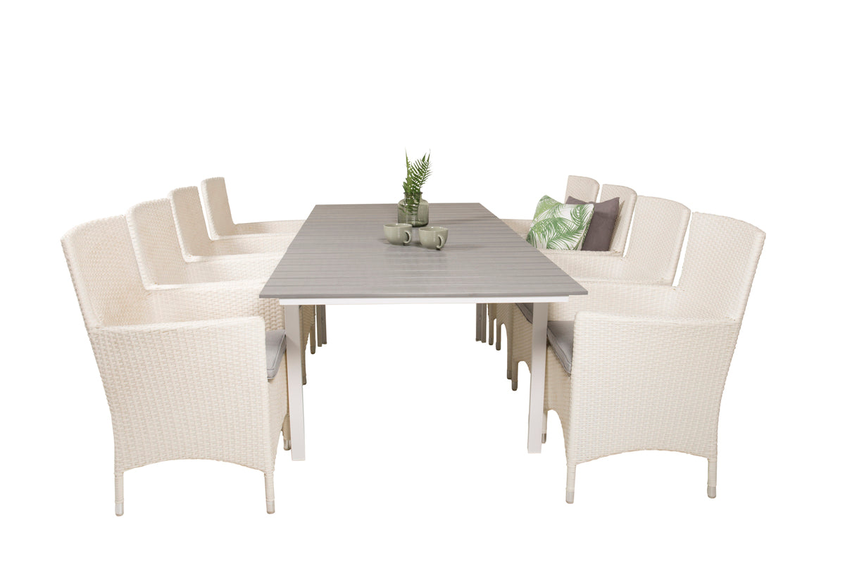 Venture Design Levels & Malin Matbord 160x100x75 + Matstolar Vit