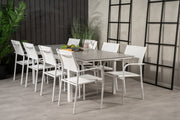 Venture Design Levels & Santorini Matbord 160 x 100 + Matstolar Vit