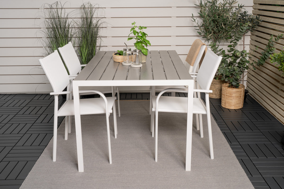 Venture Design Break | Santorini Matbord 150x90 + 4 matstolar