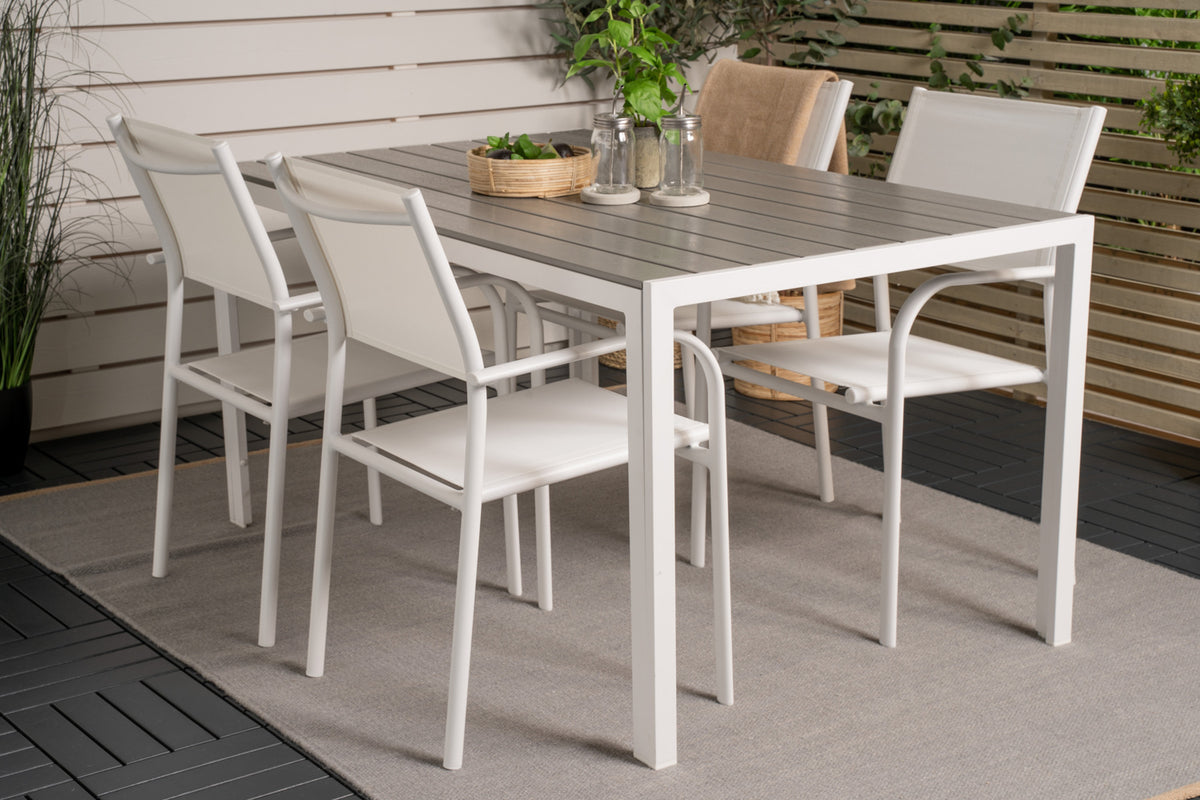 Venture Design Break | Santorini Matbord 150x90 + 4 matstolar