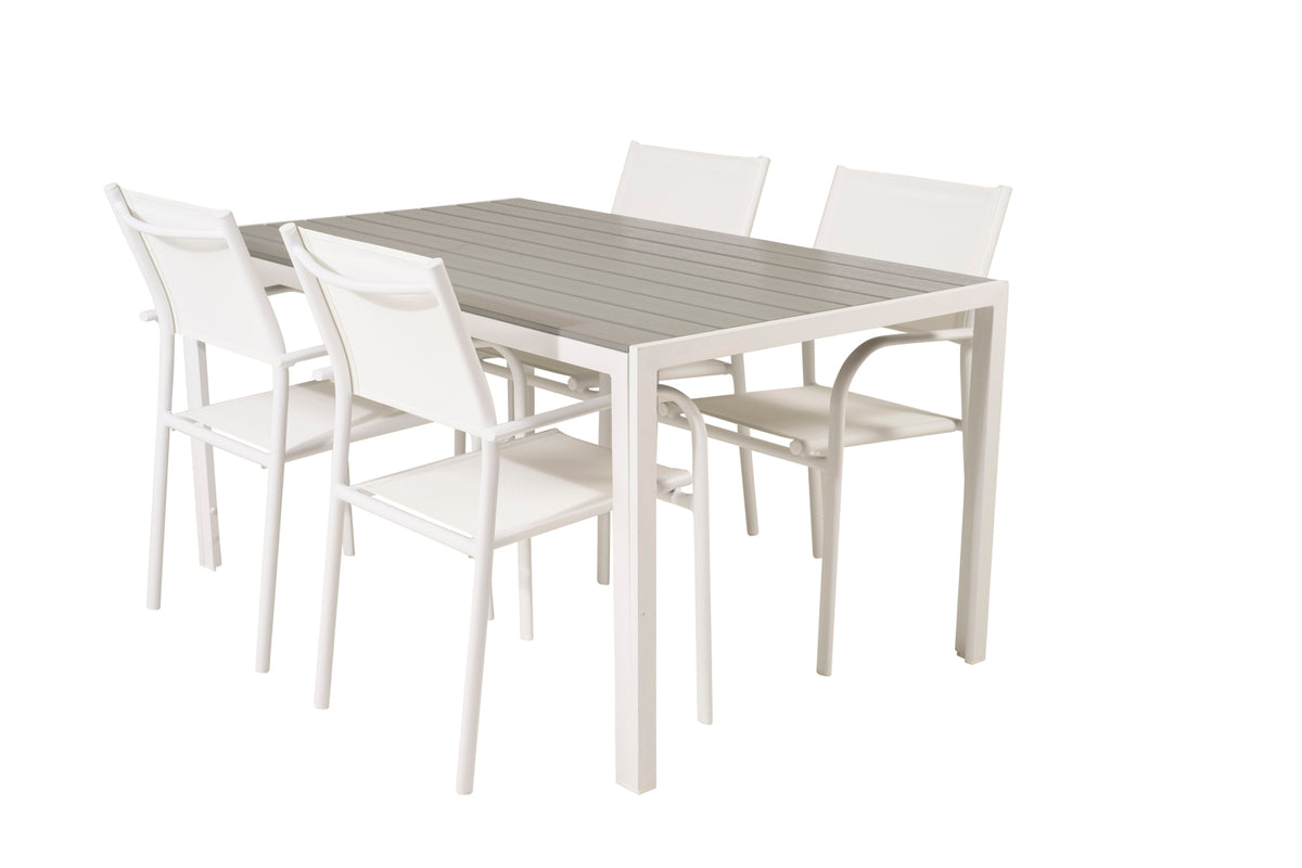Venture Design Break | Santorini Matbord 150x90 + 4 matstolar