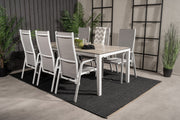 Venture Design Copacabana & Llama Reclinerstolar Grå + Matbord 205x100