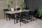 Venture Design Levels & Copacabana Rektangulära Matbord 160x100x75 Svart + Matstolar Svart