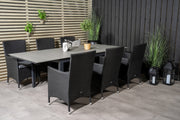 Venture Design Levels & Malin Matbord 160x100x75 + Matstolar Svart