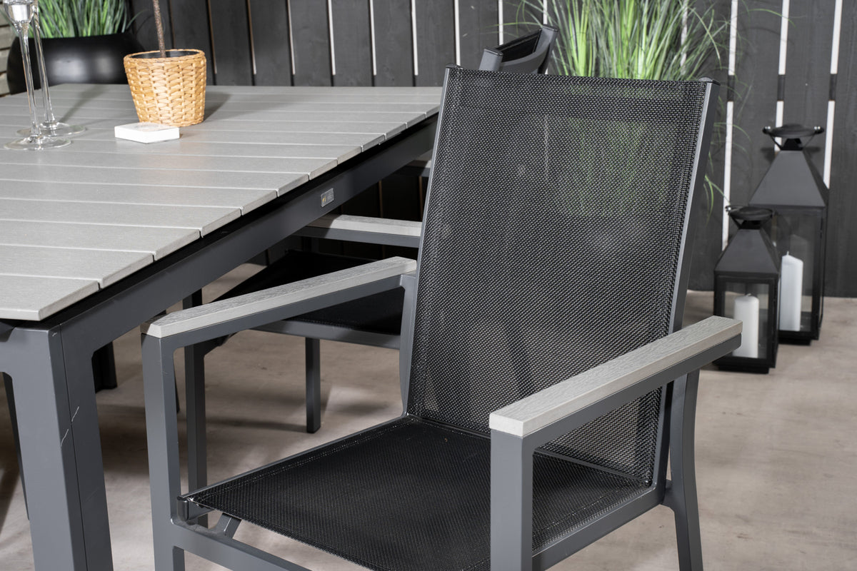 Venture Design Levels & Parma Matbord 160 x 100 + Matstolar Svart