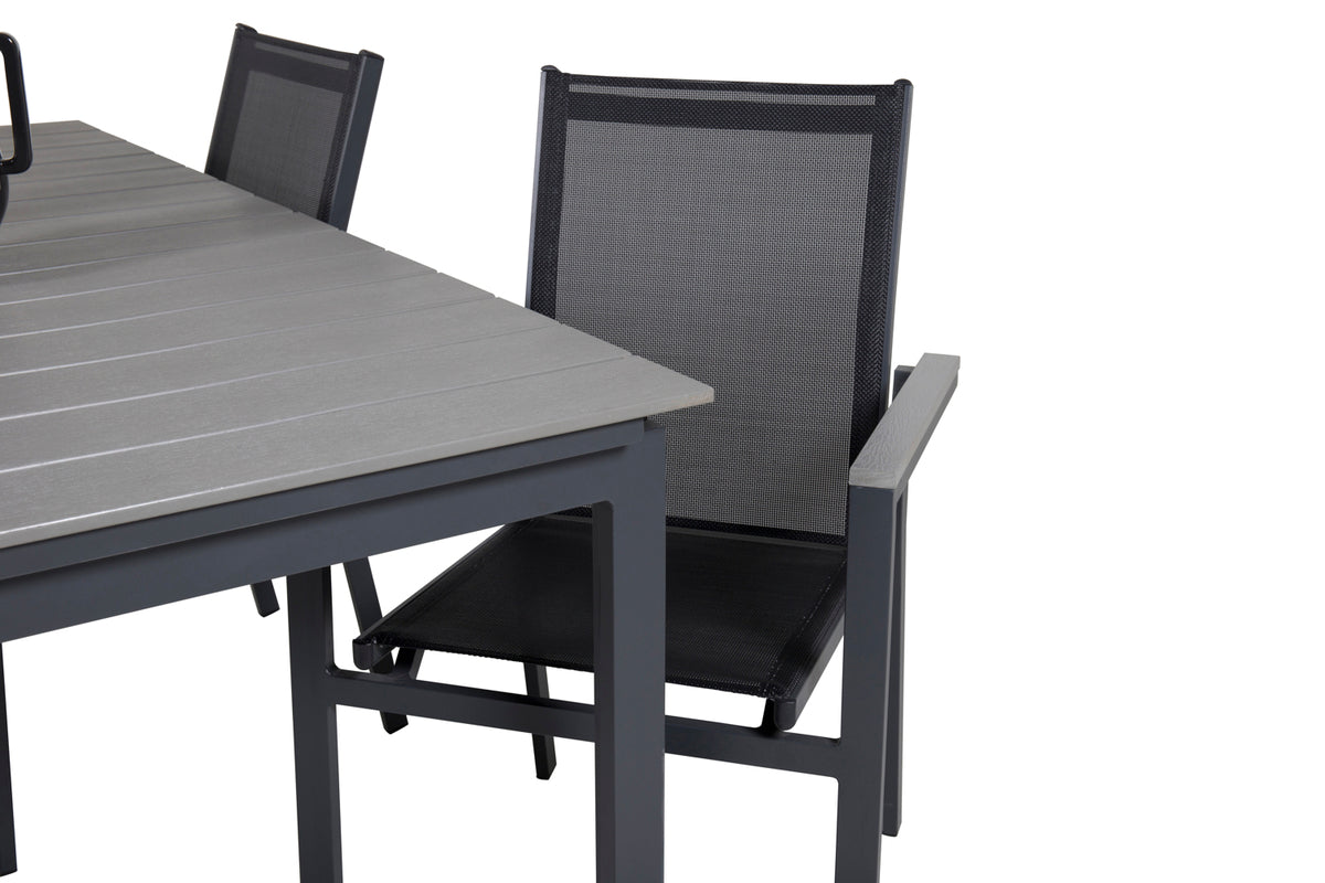 Venture Design Levels & Parma Matbord 160 x 100 + Matstolar Svart