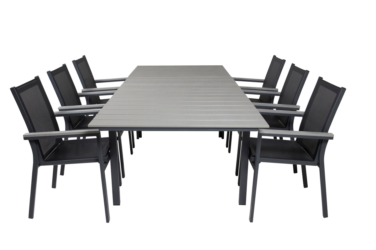 Venture Design Levels & Parma Matbord 160 x 100 + Matstolar Svart