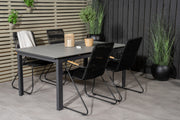 Venture Design Levels & Bois Matbord 160x100x75 + Matstolar Svart
