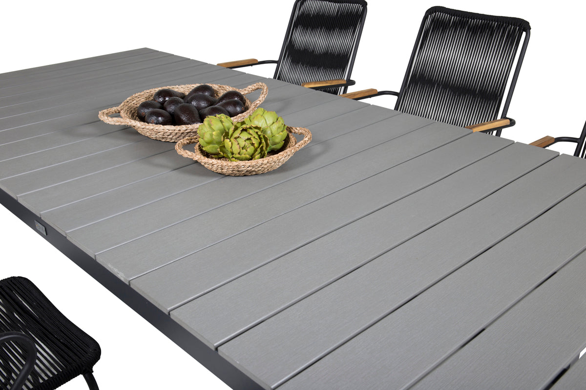 Venture Design Levels & Bois Matbord 160x100x75 + Matstolar Svart