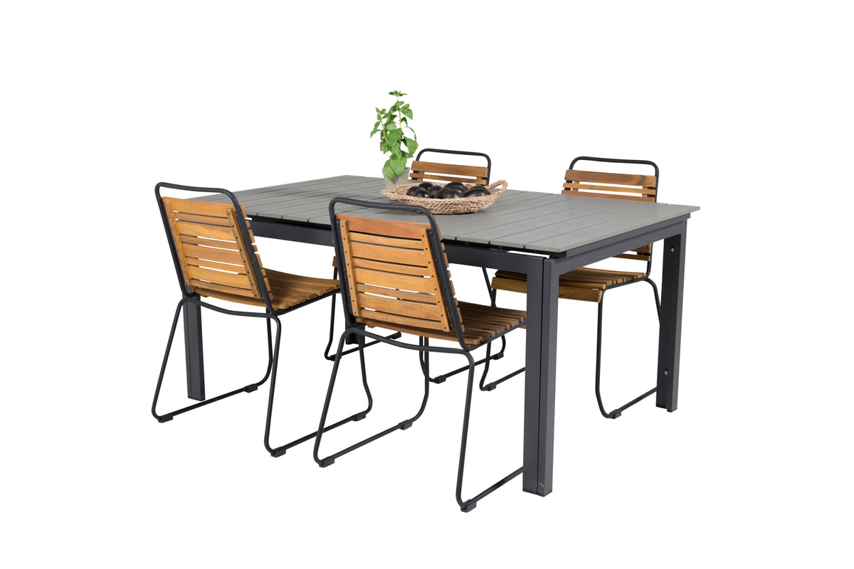 Venture Design Levels & Bois Matbord 160x100x75 + Matstolar Natur