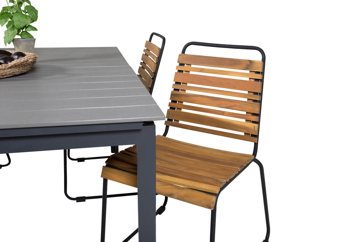 Venture Design Levels & Bois Matbord 160x100x75 + Matstolar Natur