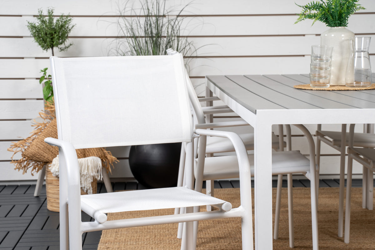 Venture Design Break | Santorini Matbord 205x90 + 6 matstolar