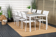 Venture Design Break | Santorini Matbord 205x90 + 6 matstolar