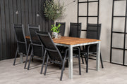 Venture Design Copacabana & Zenia Reclinerstolar Svart + Matbord 201 x 100
