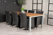 Venture Design Knick & Zenia Matstolar Svart + Matbord 201 x 100