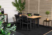 Venture Design Copacabana & Mexico Matstolar Svart + Matbord 90x180/240