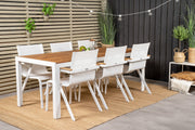 Venture Design Mexico & Bois Matstolar Vit + Matbord 205x90