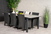 Venture Design Levels & Knick Matbord 229x100x75 + Matstolar Svart