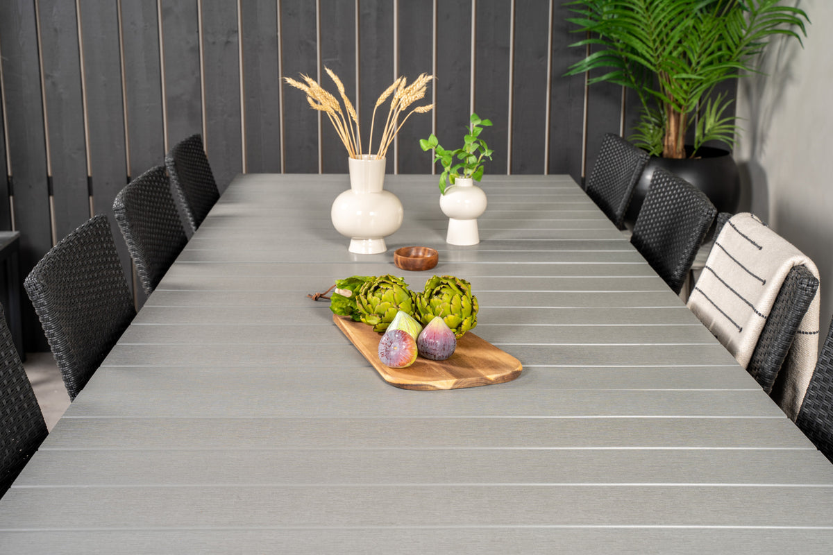 Venture Design Levels & Knick Matbord 229x100x75 + Matstolar Svart