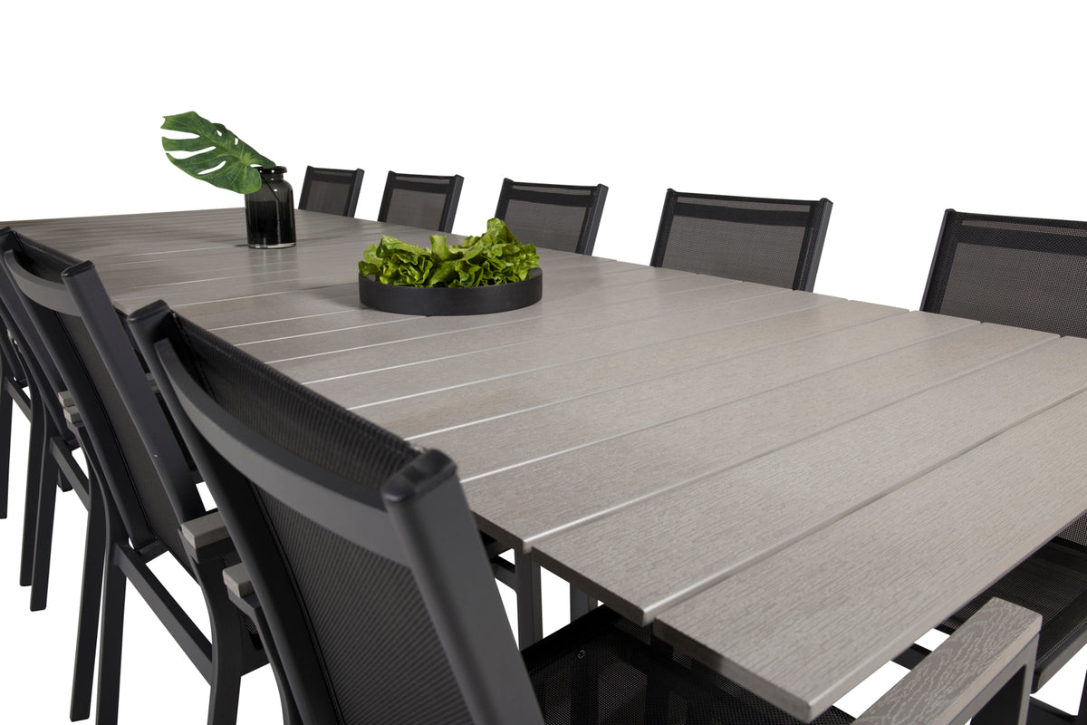Venture Design Levels & Parma Matbord 224x100 + Matstolar Svart