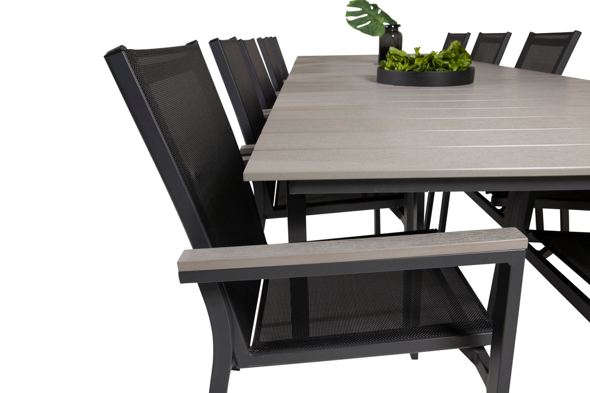 Venture Design Levels & Parma Matbord 224x100 + Matstolar Svart