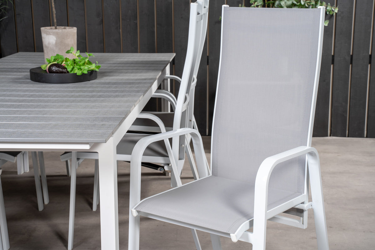 Venture Design Copacabana & Levels Reclinerstolar Grå + Matbord 229x100x75