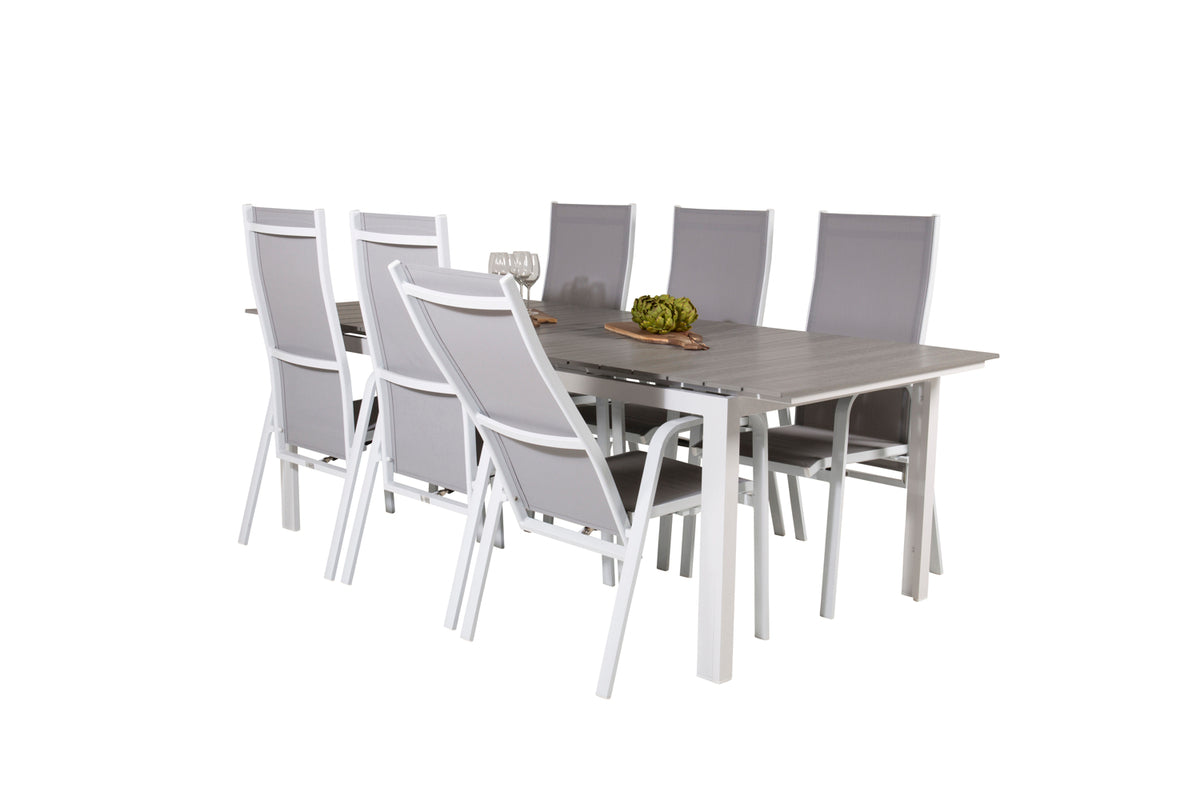 Venture Design Copacabana & Levels Reclinerstolar Grå + Matbord 229x100x75