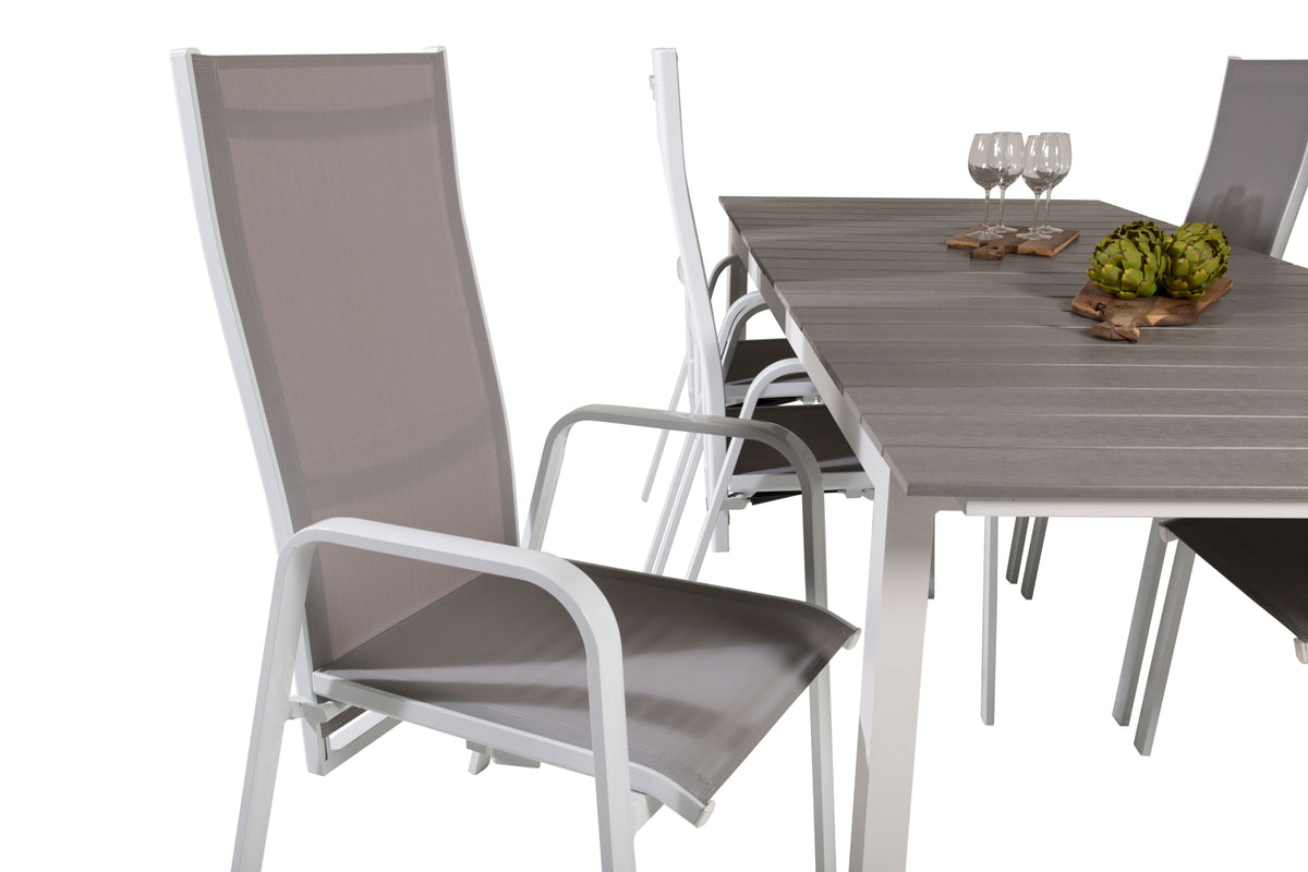 Venture Design Copacabana & Levels Reclinerstolar Grå + Matbord 229x100x75