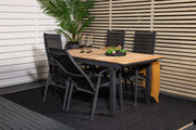 Venture Design Copacabana & Mexico Reclinerstolar Svart + Matbord 90x180/240