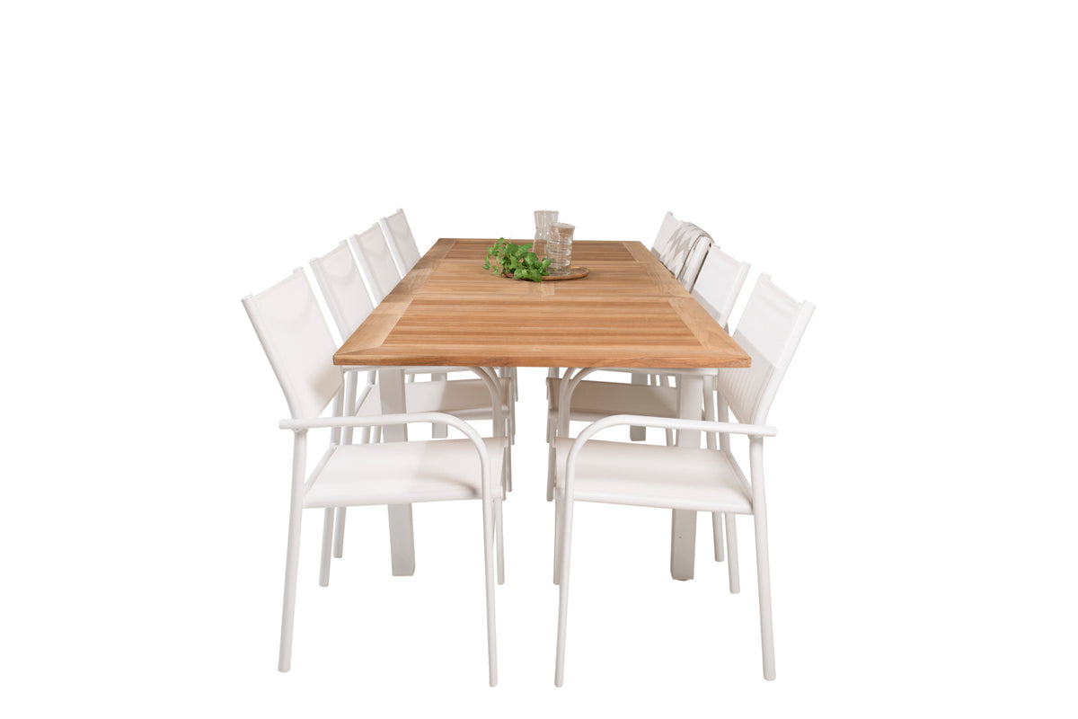 Venture Design Santorini & Panama Matstolar Vit + Matbord 160 x 90