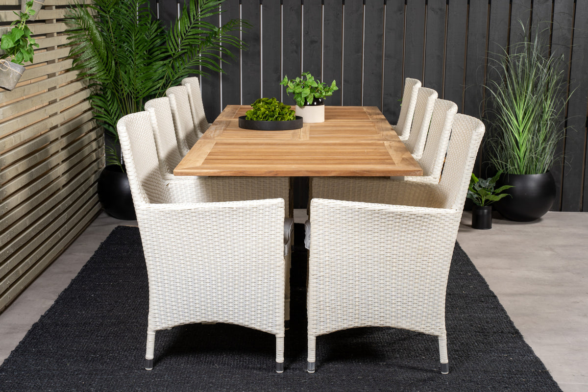 Venture Design Malin & Panama Matstolar Vit + Matbord 160 x 90