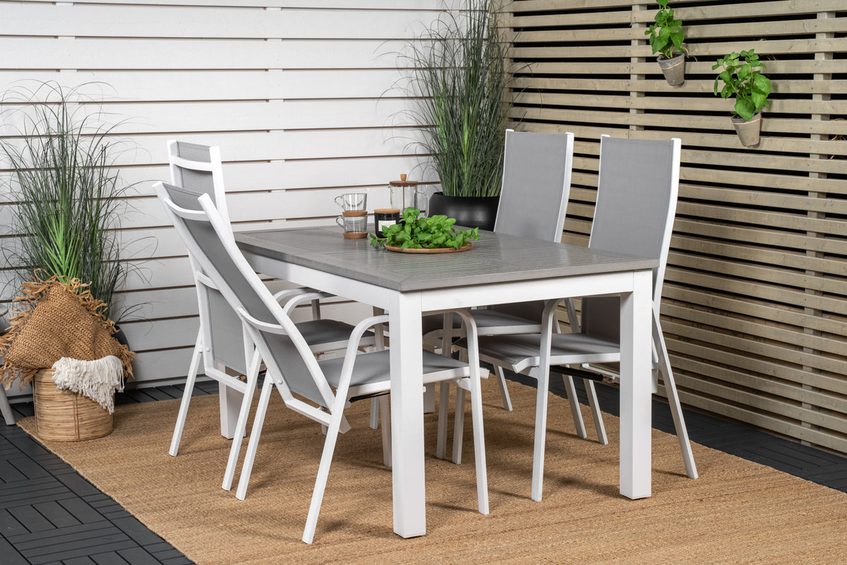 Venture Design Albany & Copacabana Matbord 152x90 + Reclinerstolar Grå
