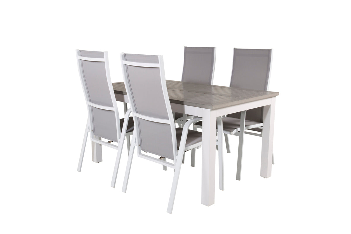 Venture Design Albany & Copacabana Matbord 152x90 + Reclinerstolar Grå