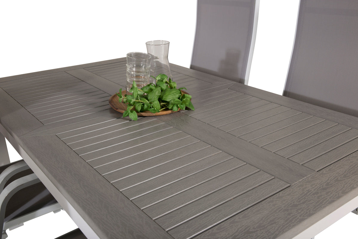 Venture Design Albany & Copacabana Matbord 152x90 + Reclinerstolar Grå