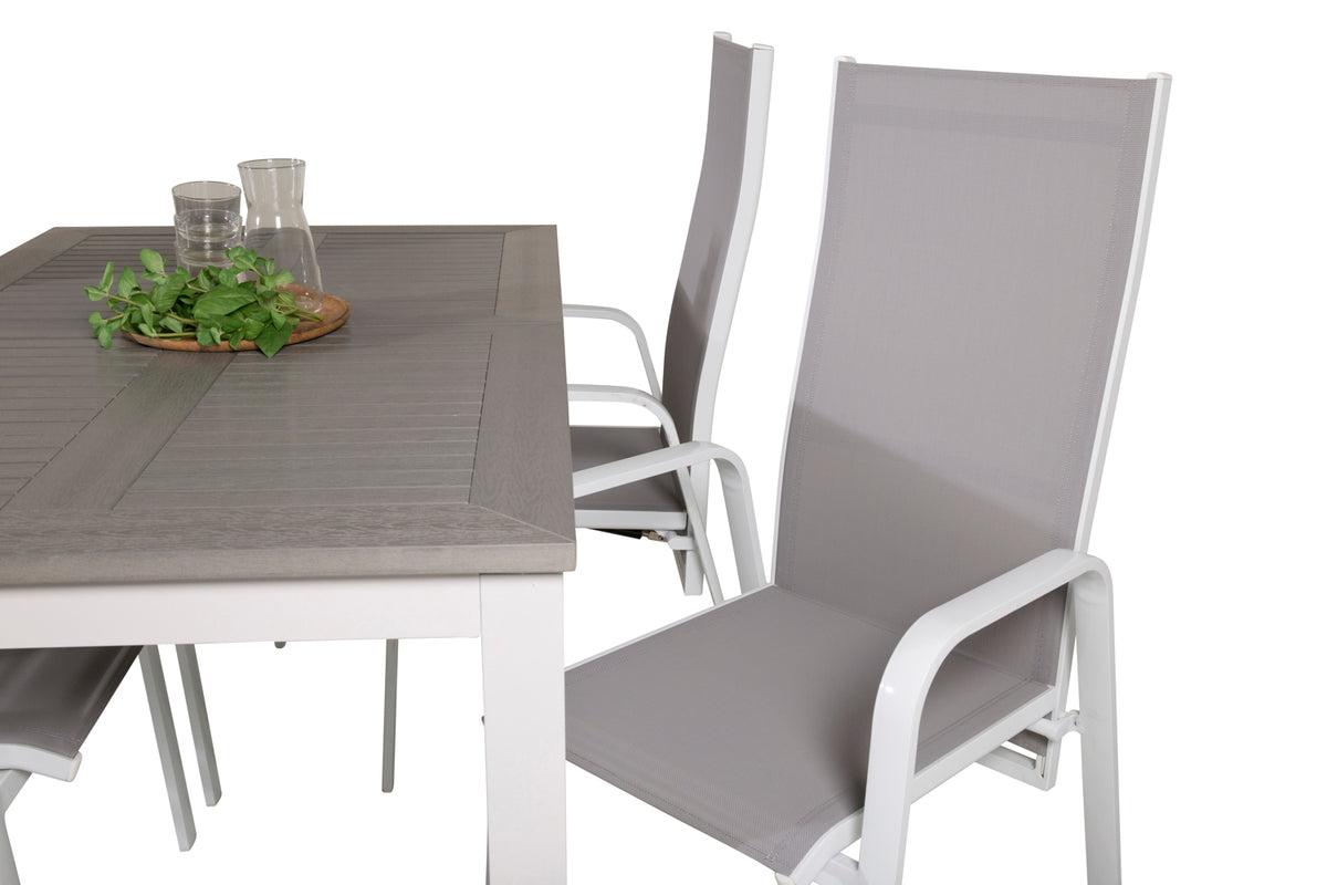 Venture Design Albany & Copacabana Matbord 152x90 + Reclinerstolar Grå