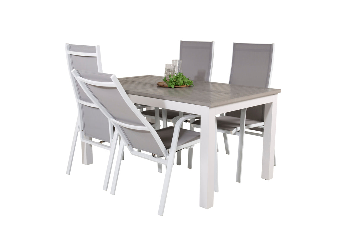 Venture Design Albany & Copacabana Matbord 152x90 + Reclinerstolar Grå