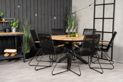 Venture Design Mexico & Bois Matbord ⌀140 + Matstolar Svart