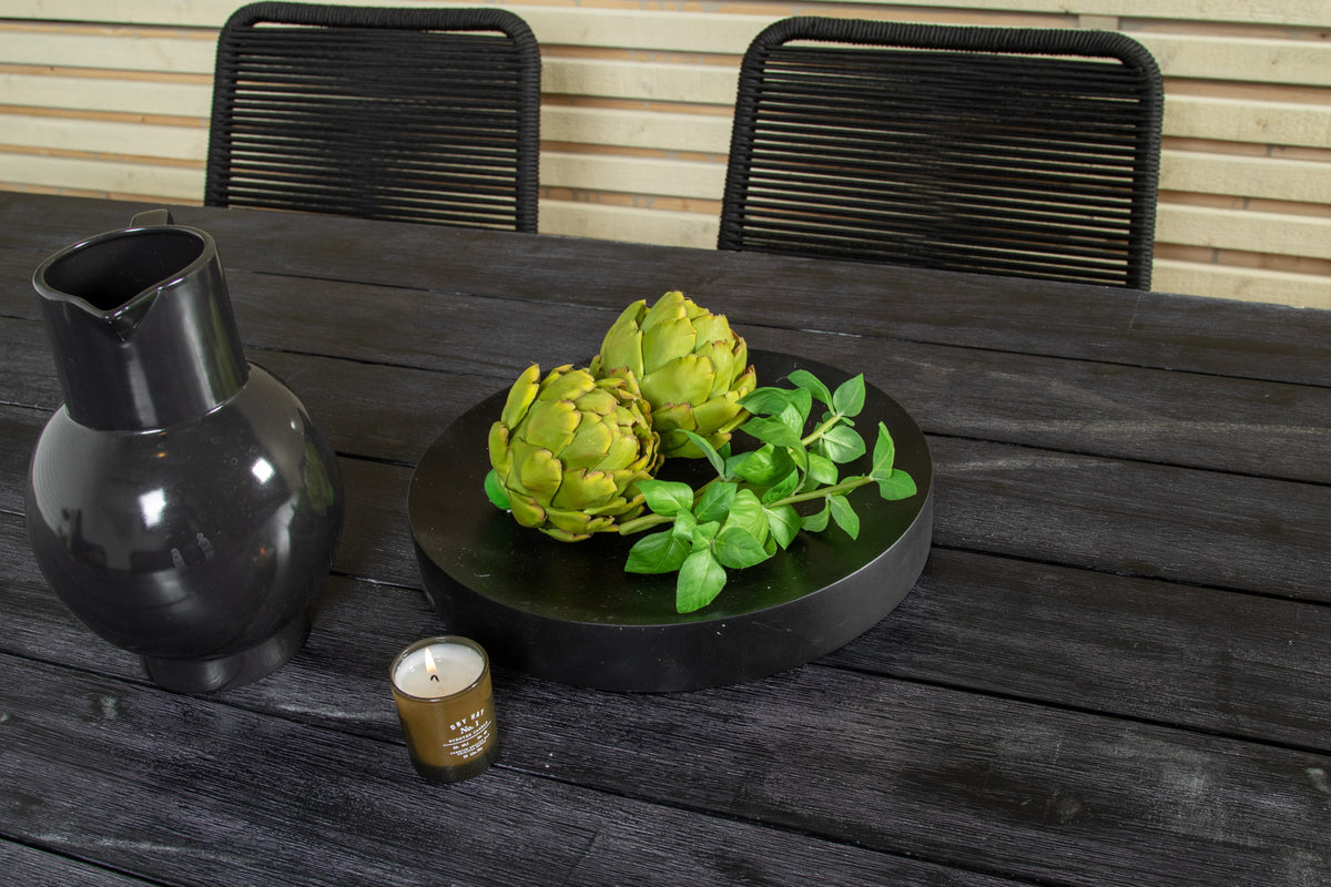 Venture Design Rives & Lindos Matbord 200x100 + Matstolar Svart