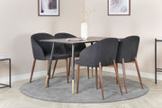 Venture Design Arch & Dipp Matstolar 2-pack Svart + Rektangulära Matbord 120 x 85 Svart