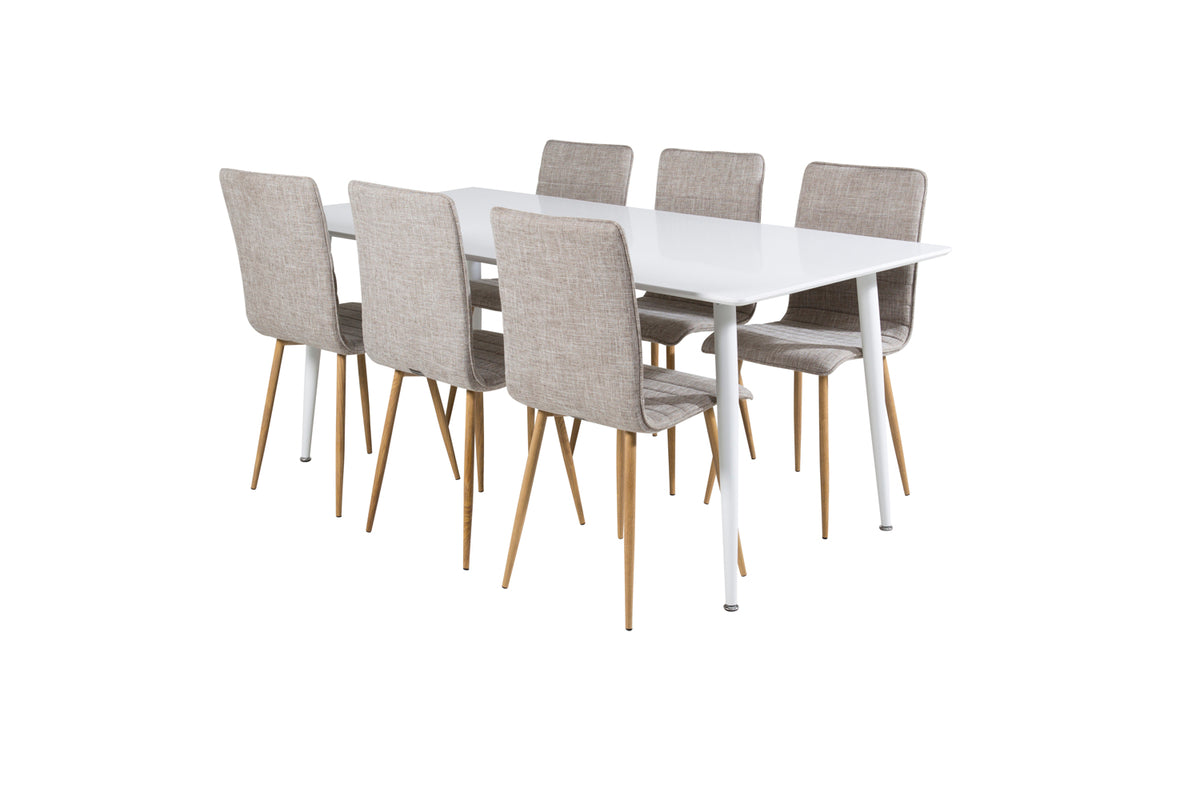Venture Design Polar & Windu Rektangulära Matbord 180 x 90 Vit +