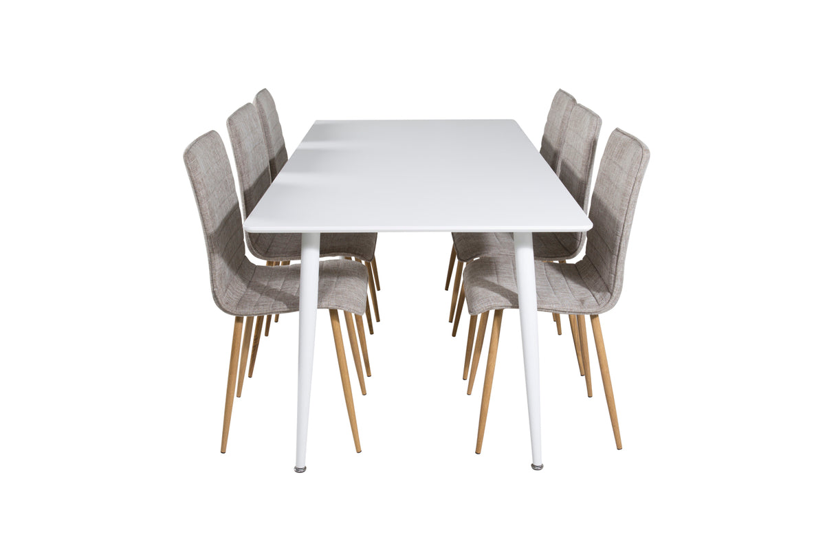 Venture Design Polar & Windu Rektangulära Matbord 180 x 90 Vit +